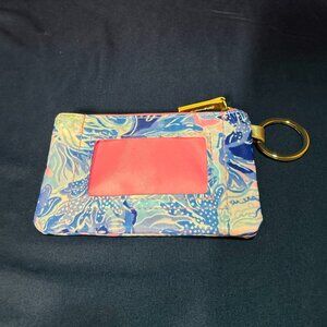 NWT Lilly Pulitzer ID Case Wallet In Shade Seekers Blue & Pink Preppy Tropical